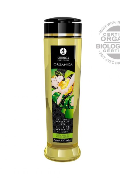 Huile de massage organique - Thé vert - 240 ml