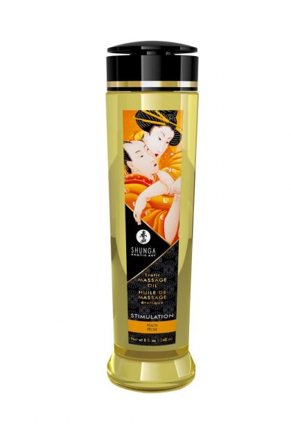 Huile de massage érotique - Stimulation - Pêche - 240 ml