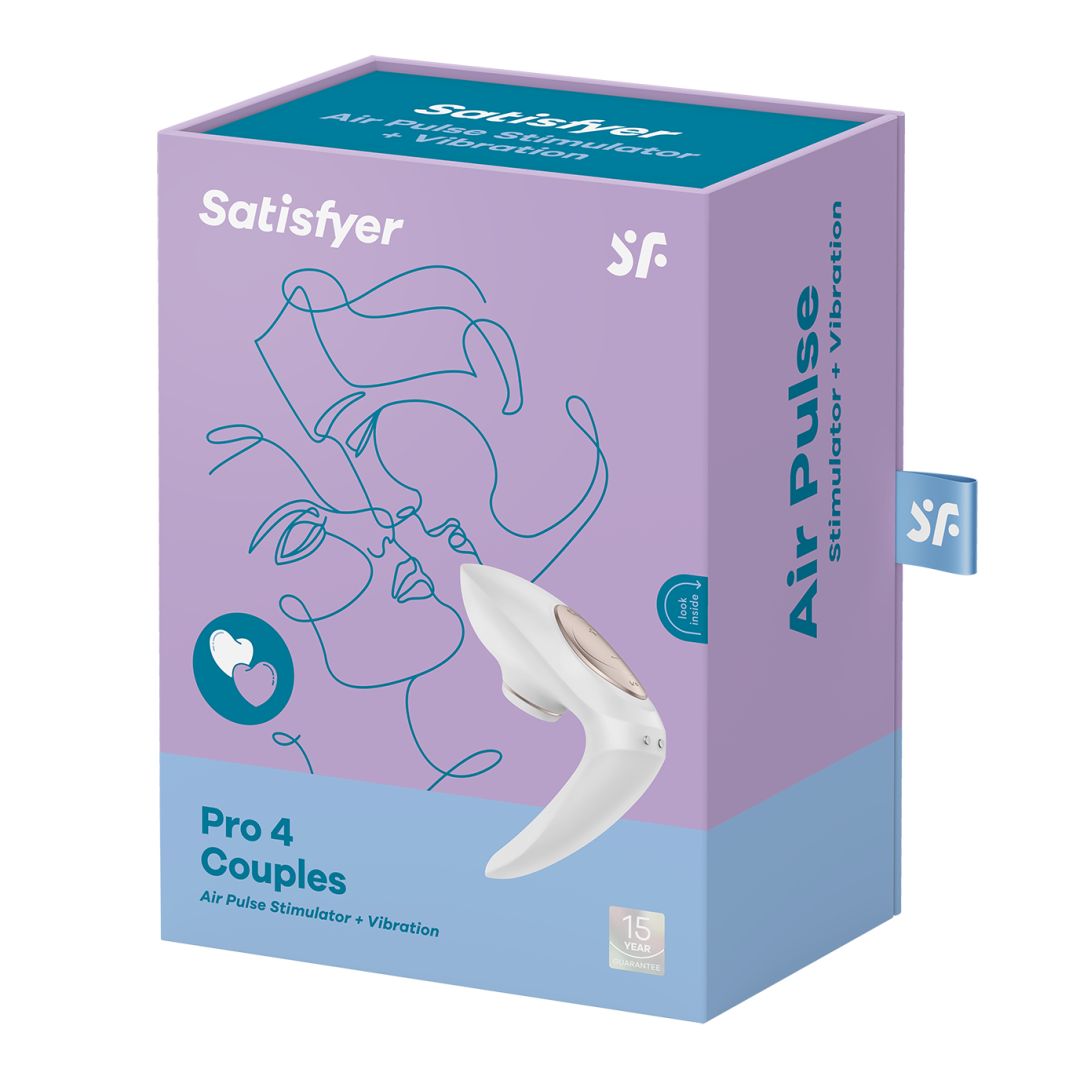 Pro 4 Couples - Blanc et Or rose Stimulateur vibromasseur Satisfyer – Image 7