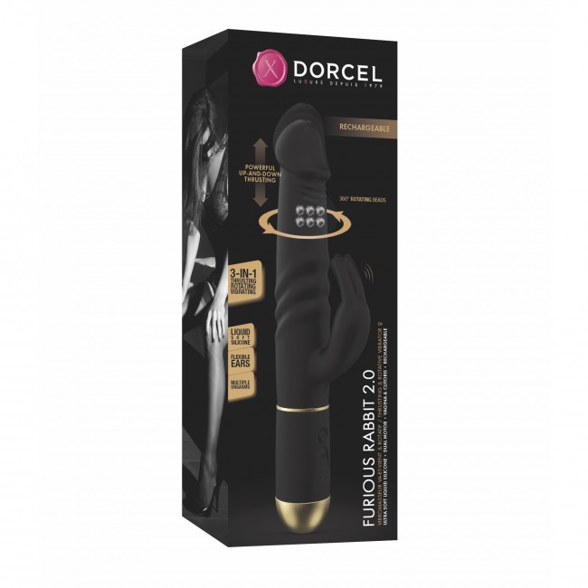 Vibromasseur Furious Rabbit 2.0 - Noir et Or – Image 7