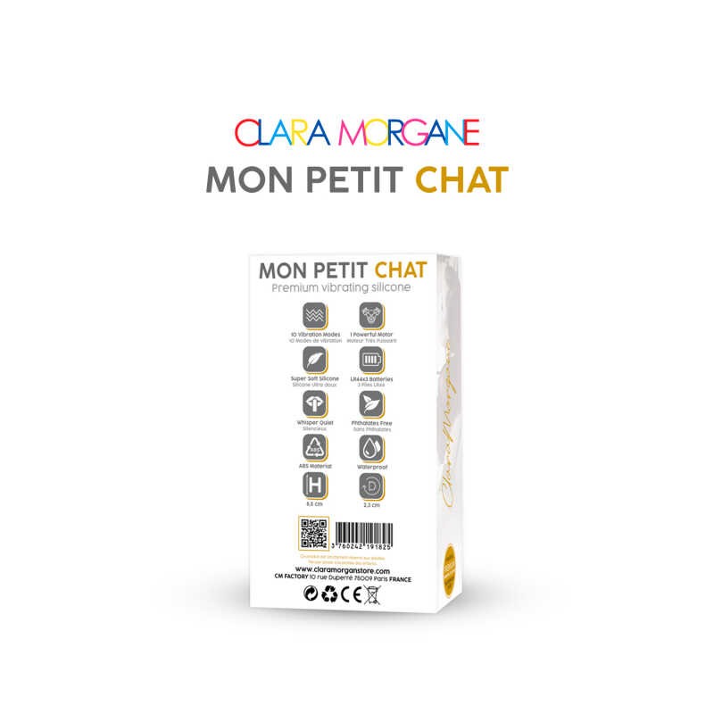 Mini vibromasseur Mon petit chat Clara Morgane - Noir – Image 4