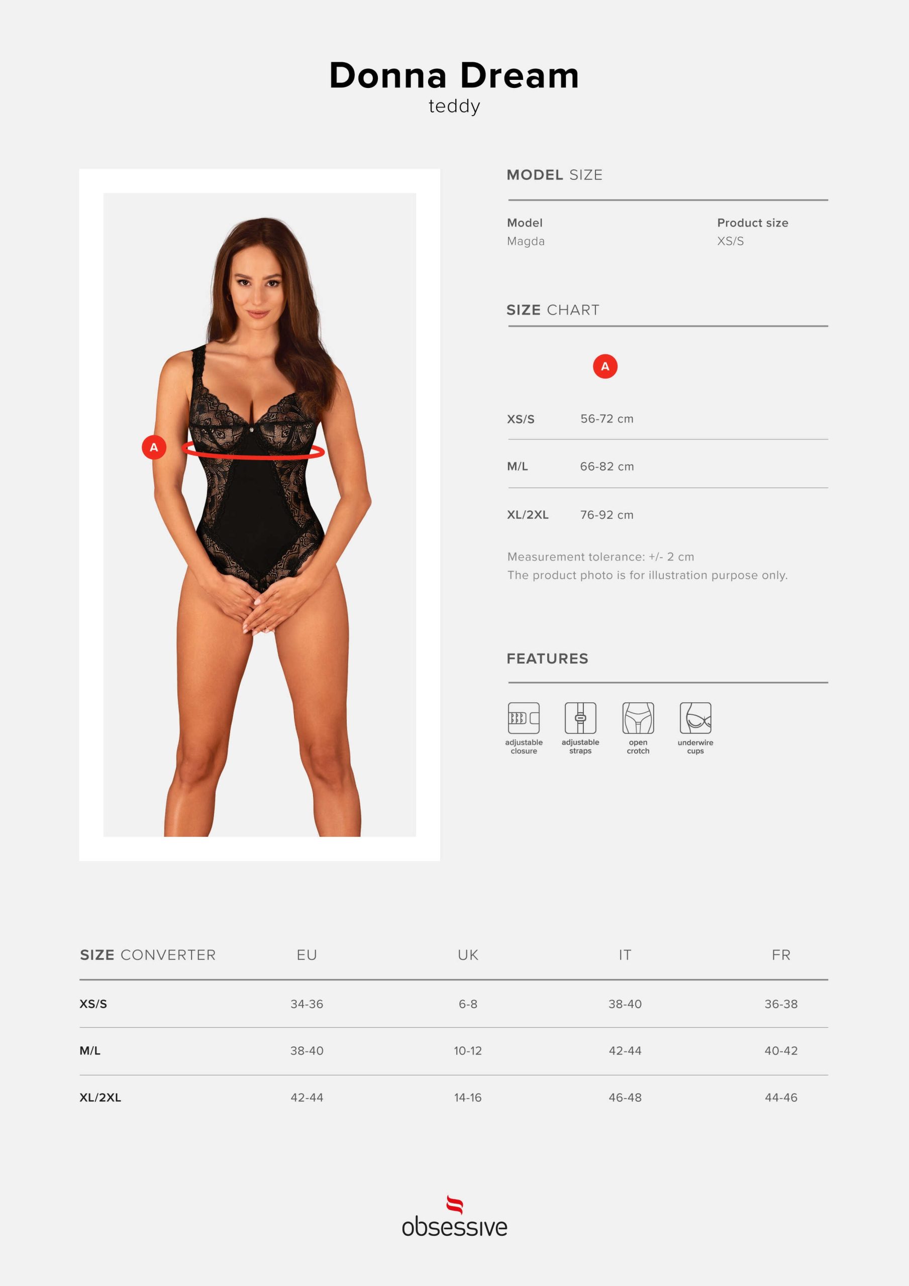 Donna dream body ouvert - Noir – Image 9