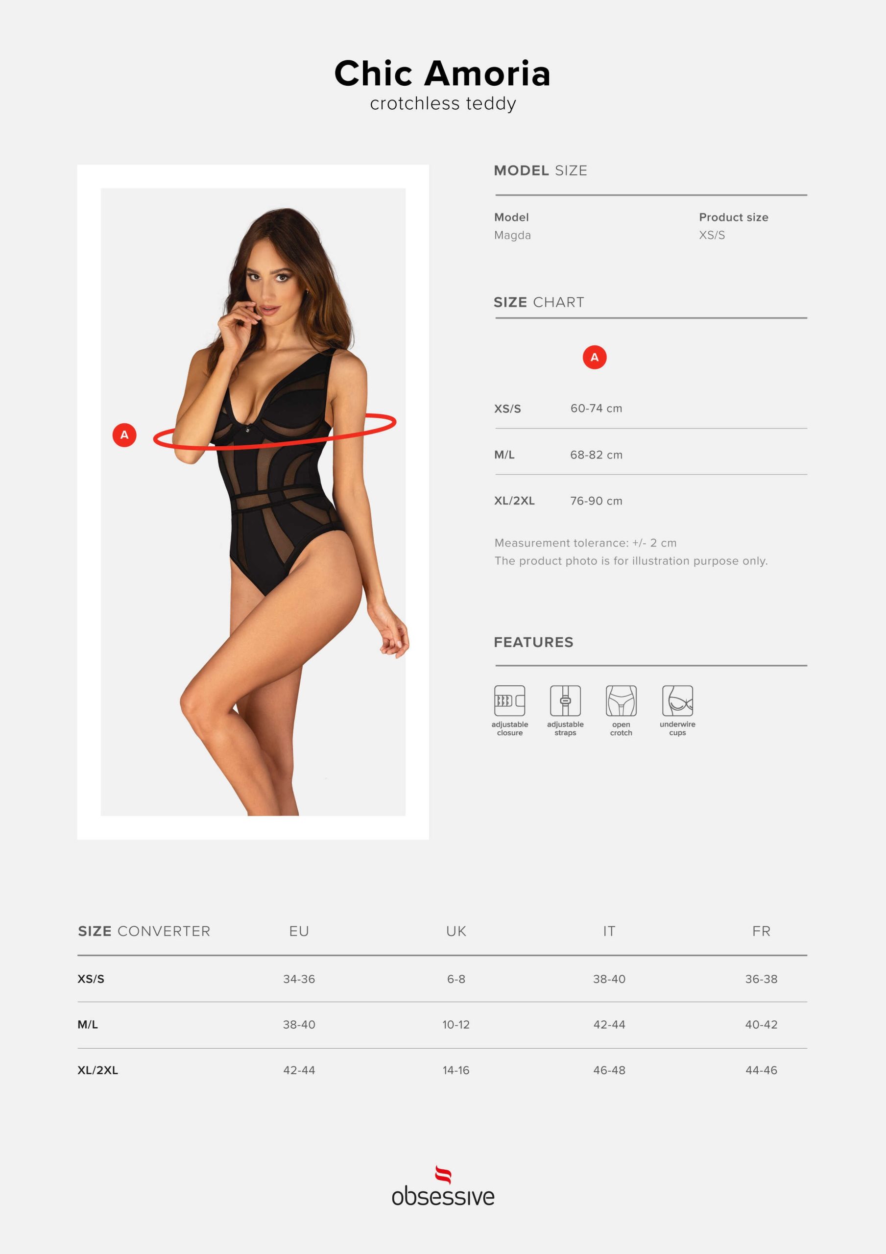 Chic Amoria body ouvert - Noir – Image 9
