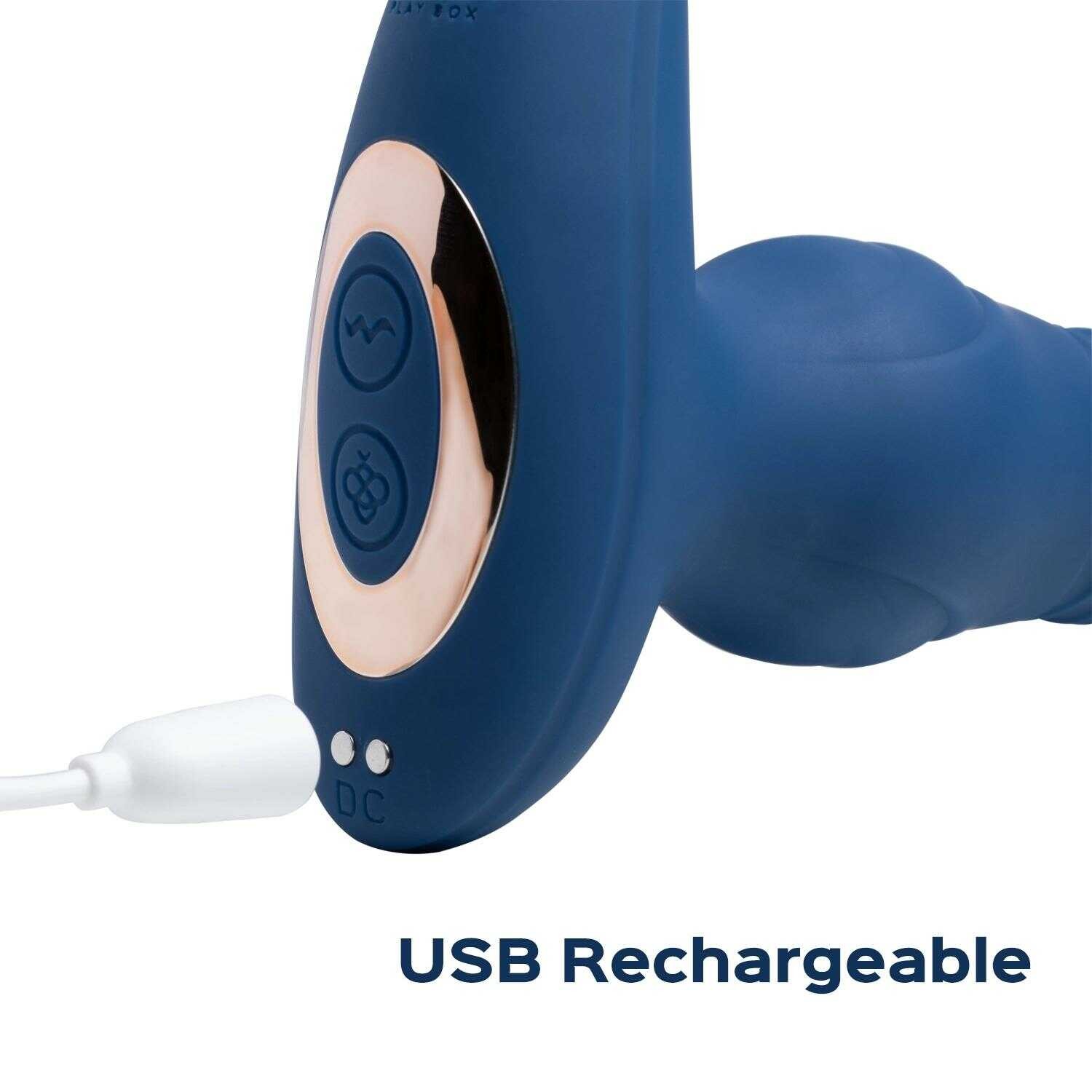 Cyrus - Vibromasseur de prostate va et vient contrôlé par application - Noir – Image 3
