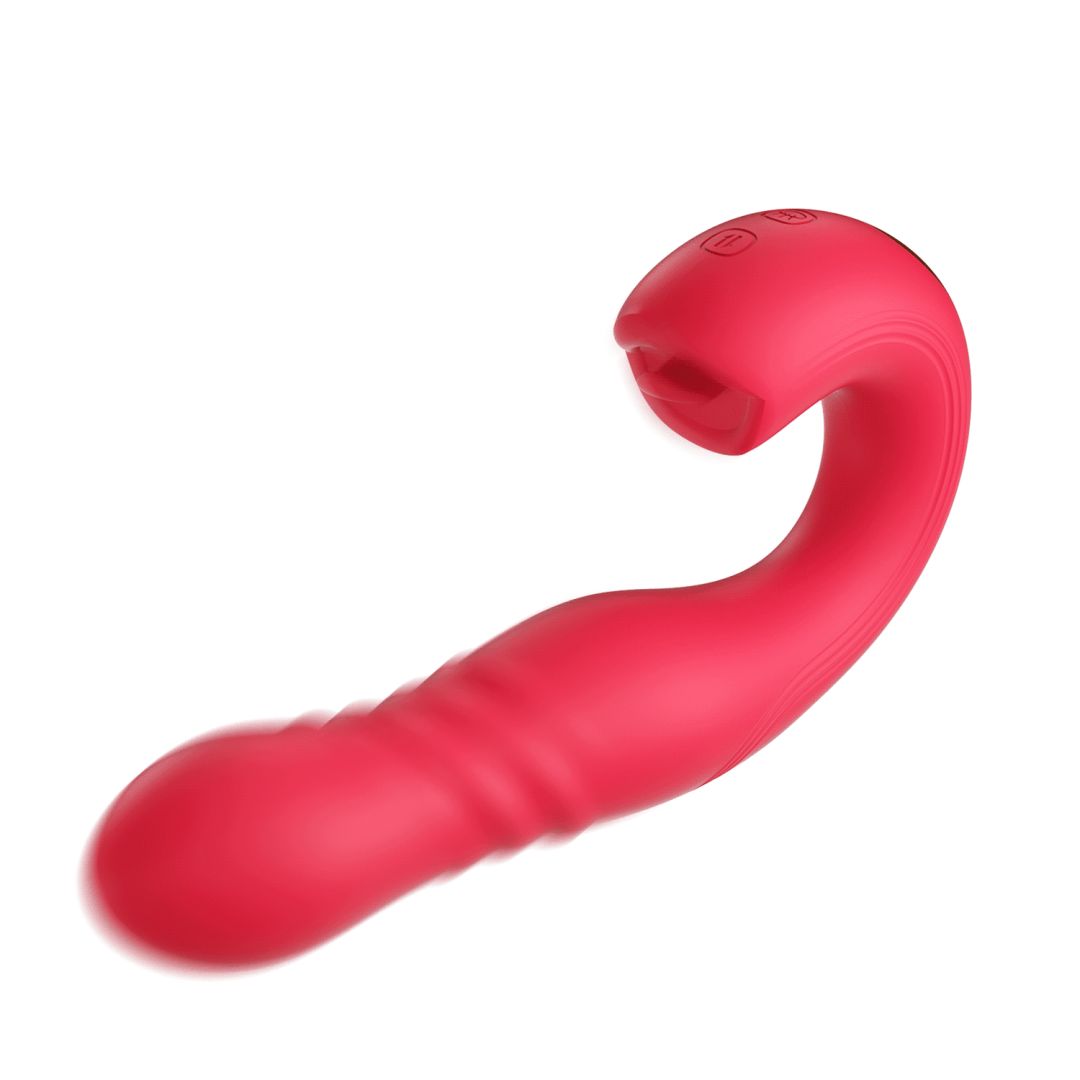 JOI THRUST 2 Bleu - Vibromasseur point G - lèche-clitoris - va et vient contrôlé par application – Image 2