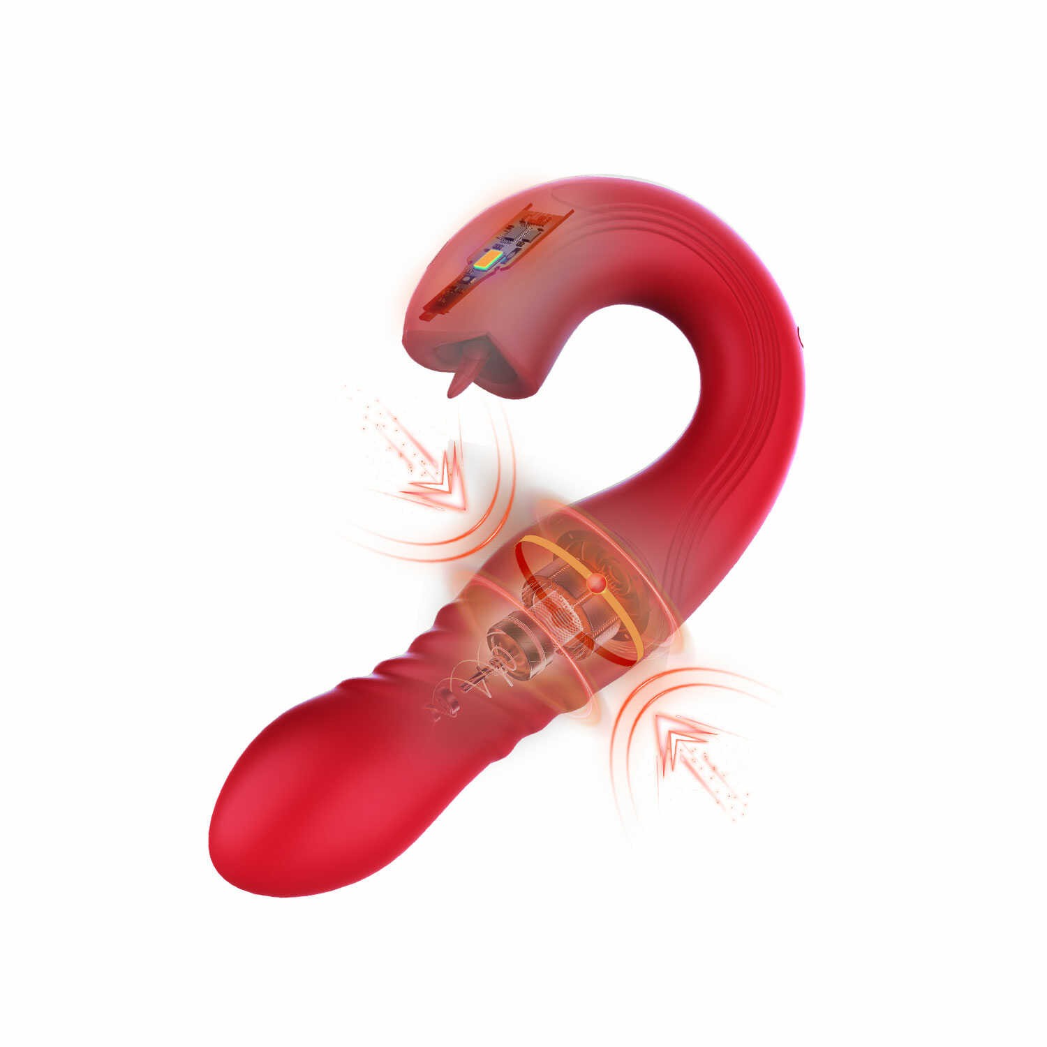 JOI THRUST 2 Bleu - Vibromasseur point G - lèche-clitoris - va et vient contrôlé par application – Image 3