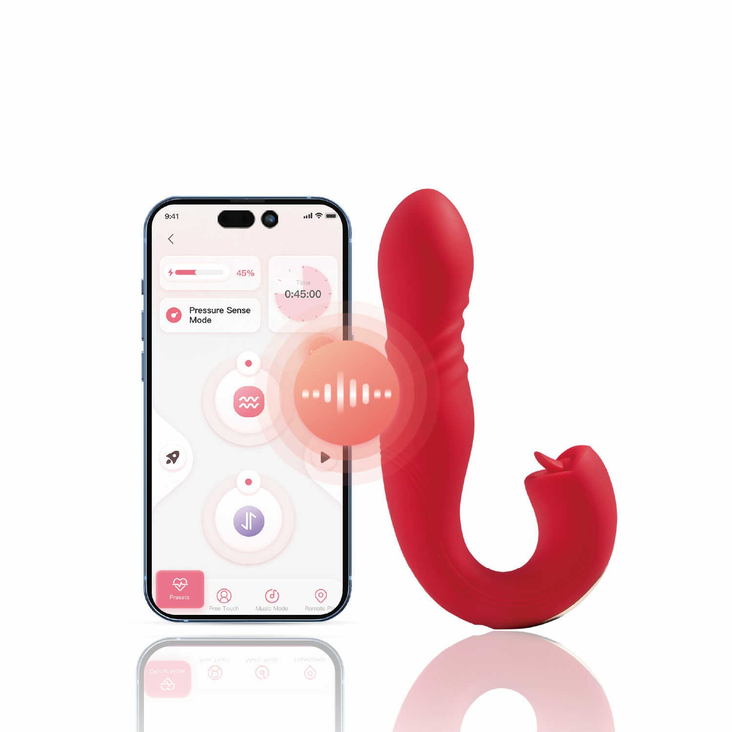 JOI THRUST 2 Bleu - Vibromasseur point G - lèche-clitoris - va et vient contrôlé par application – Image 4
