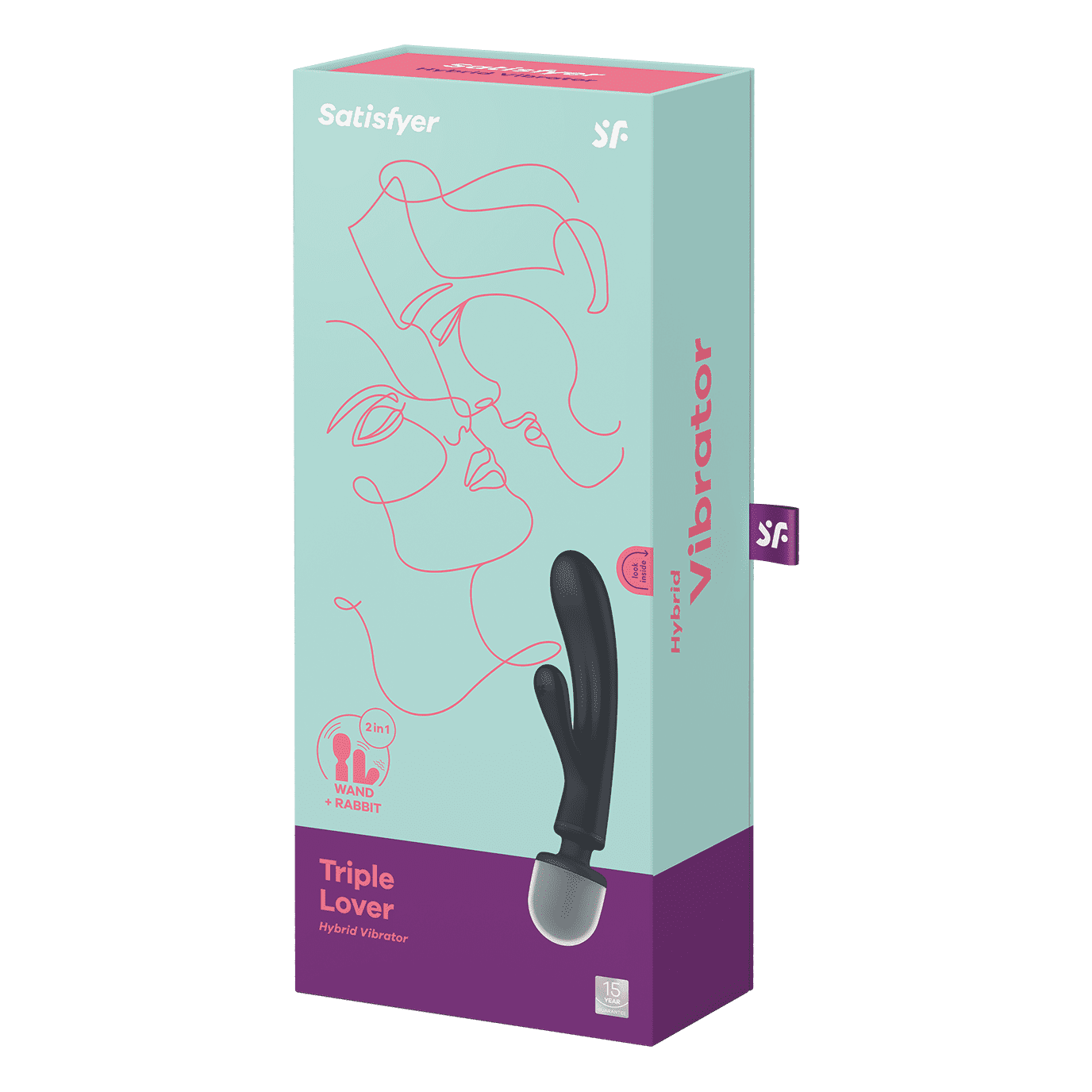 Triple lover Rabbit et Wand Satisfyer - Noir – Image 4
