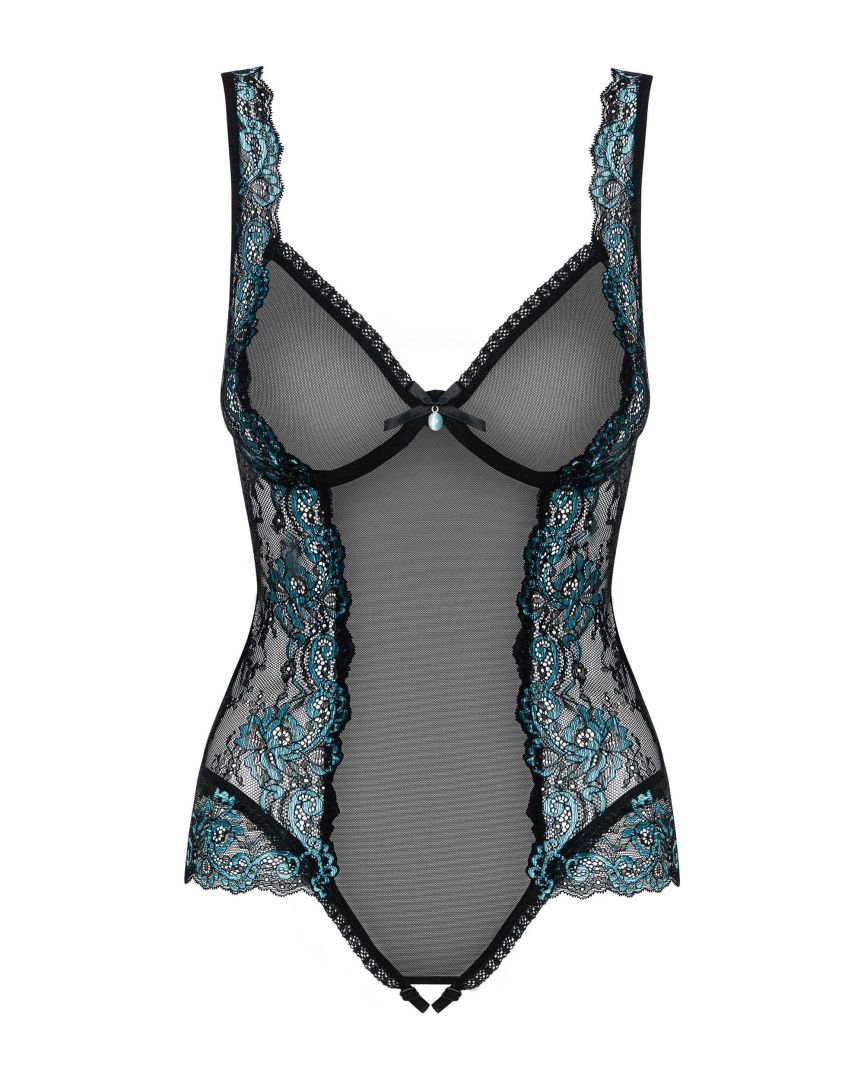 Amanta Body ouvert - Noir et Turquoise – Image 6