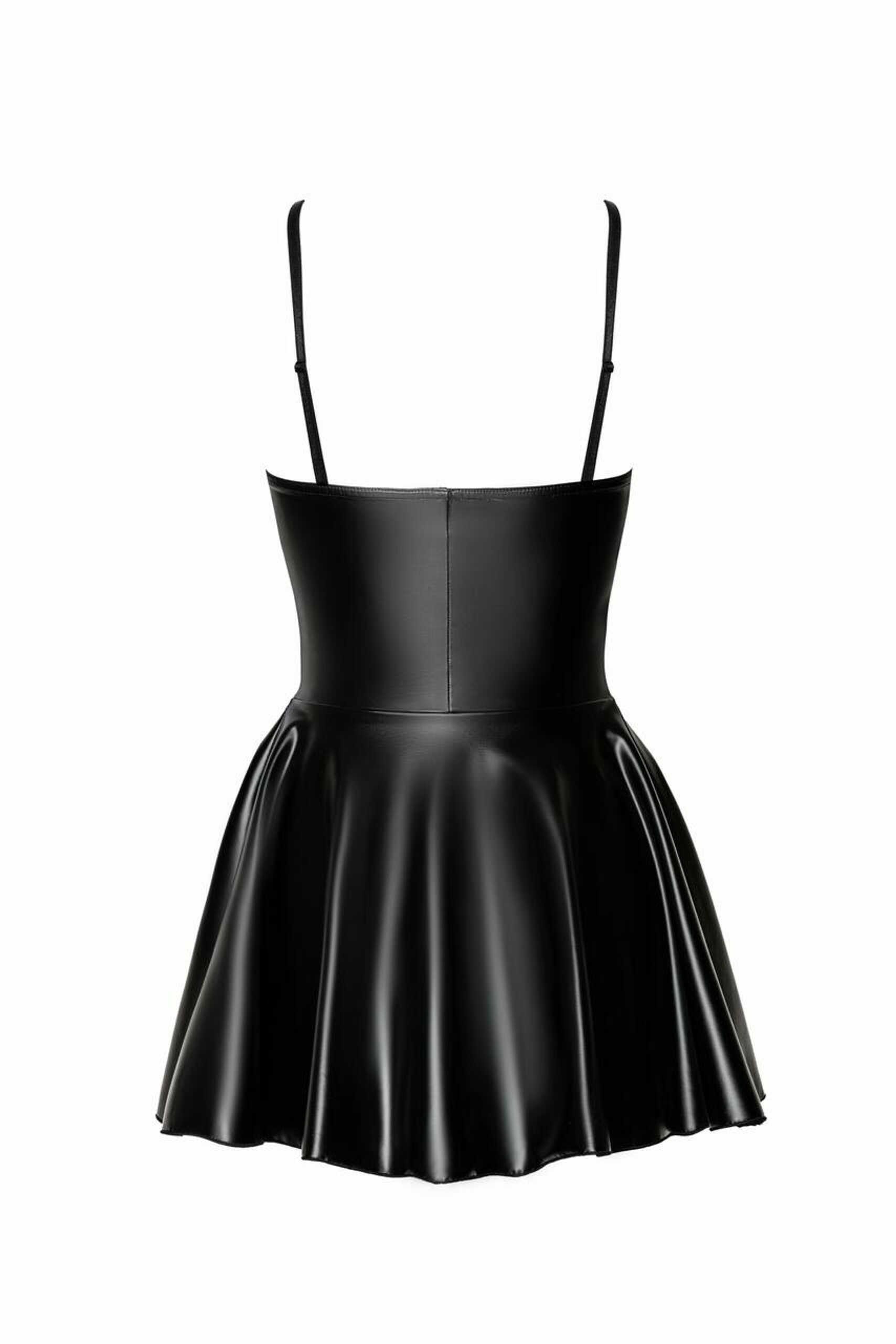 F308 Dreamer Mini robe corset wetlook avec fermeture éclair sur le devant – Image 6
