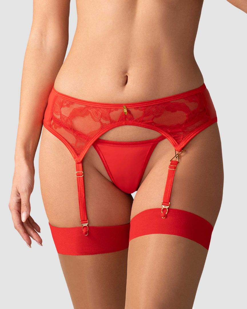 Aliosa porte-jarretelles - Rouge – Image 4