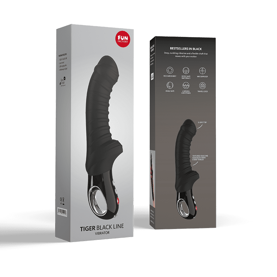Tiger - Vibromasseur strié - Noir – Image 6