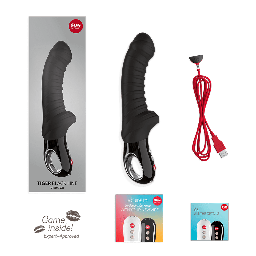 Tiger - Vibromasseur strié - Noir – Image 8