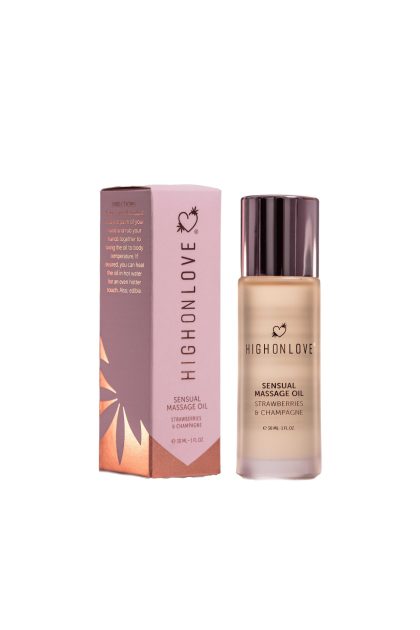 Mini Huile de massage luxueuse Fraises et champagne - 30 ml