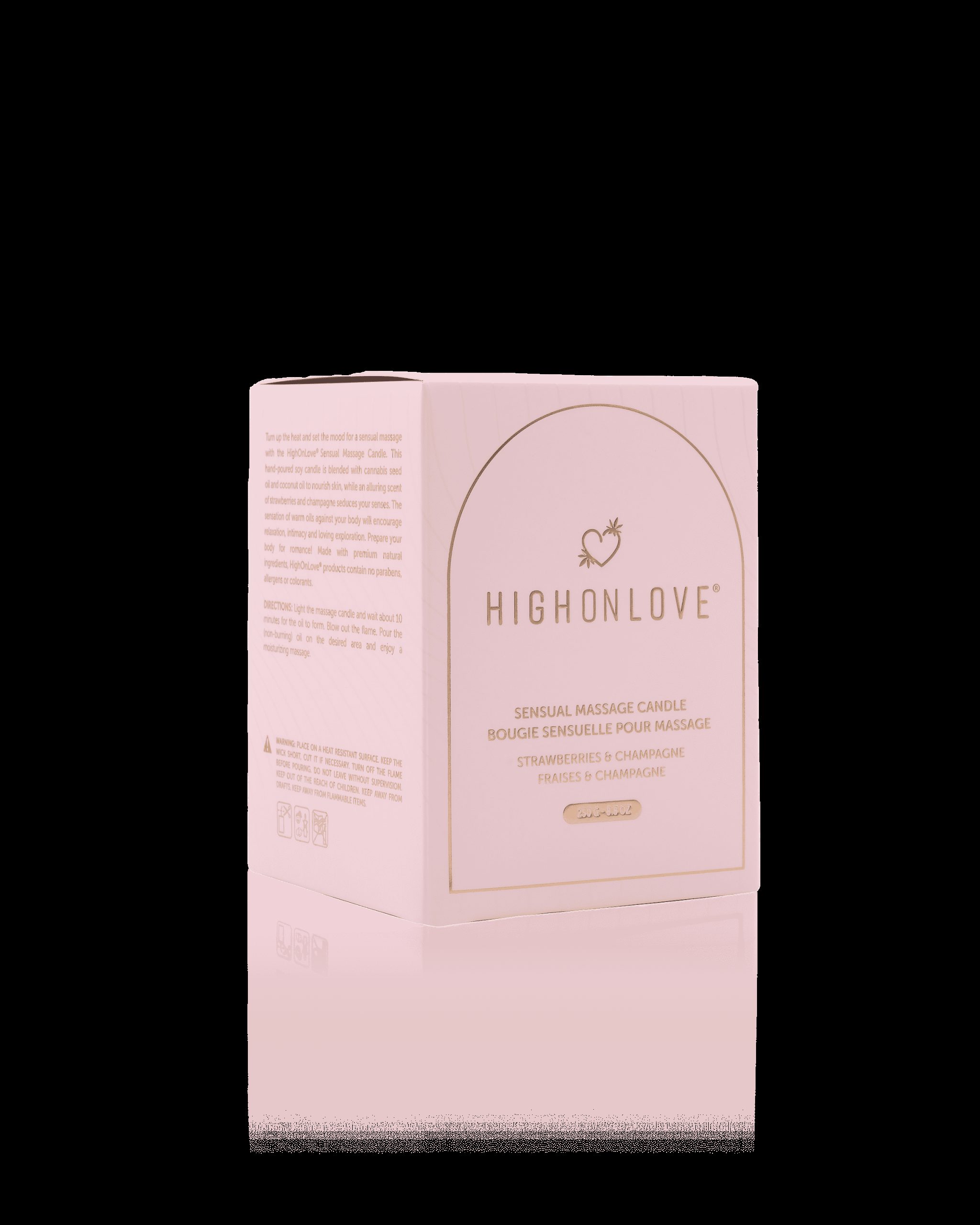 Bougie de massage Rose 220 ml - Fraises et champagne – Image 3
