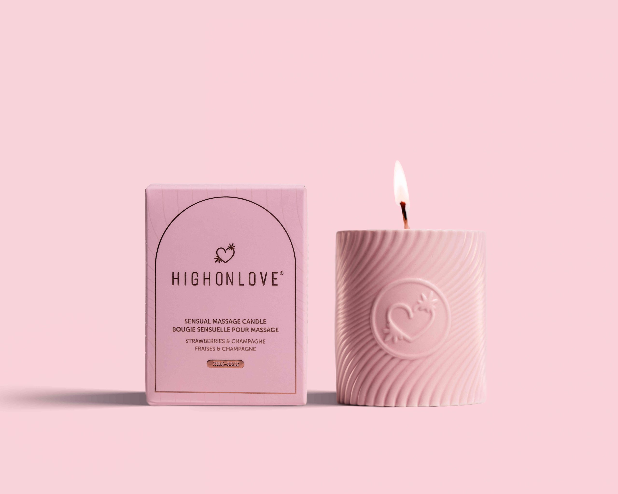Bougie de massage Rose 220 ml - Fraises et champagne – Image 6
