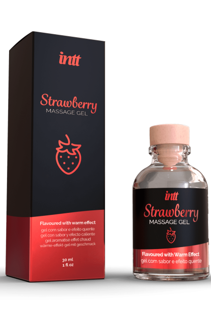 Massage gel fraise - Gel embrassable
