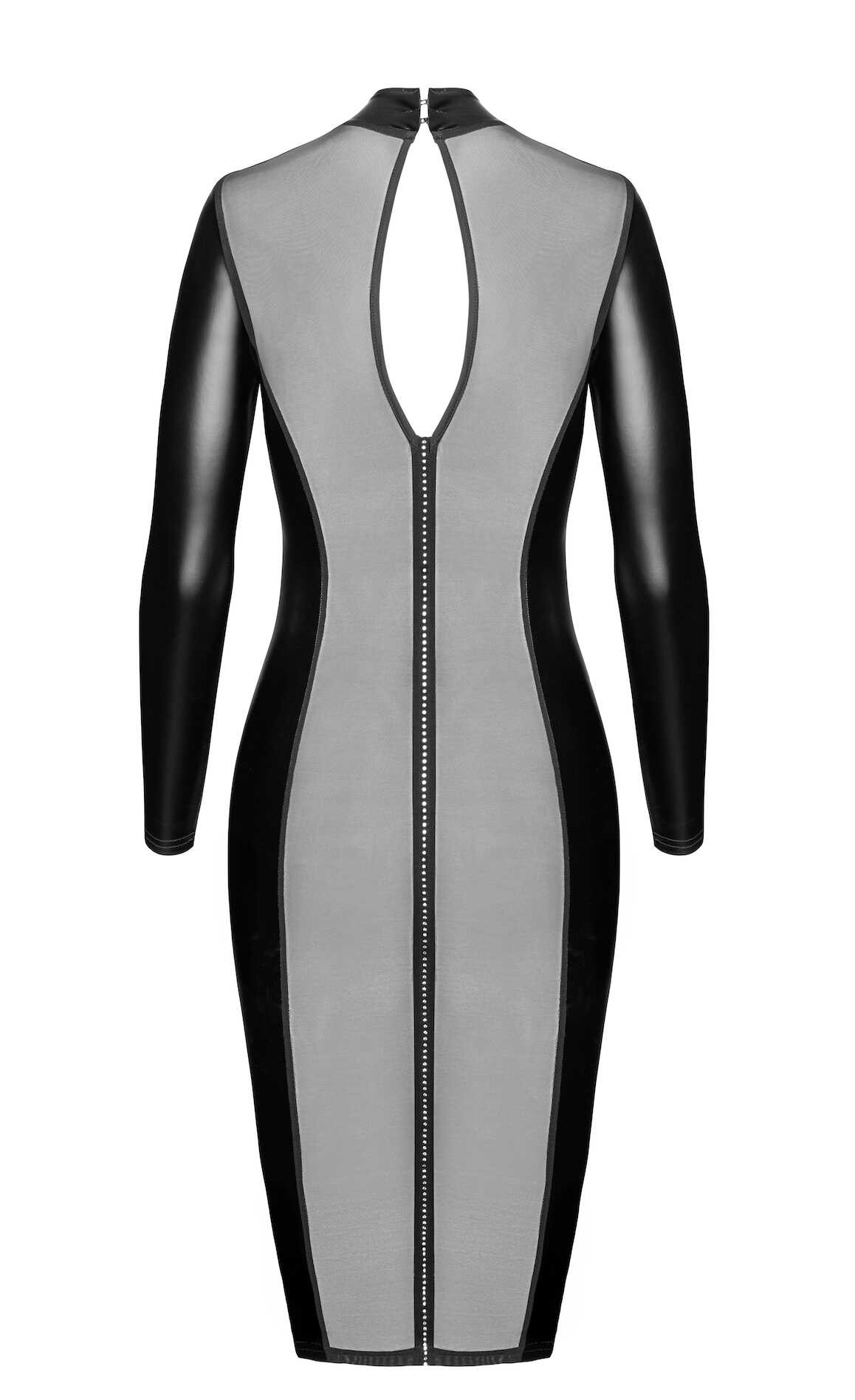 F371 Luxuria robe mi-longue cristal transparente – Image 7