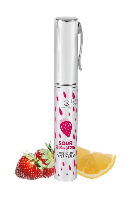 Spray sexe oral à la fraise acide - bouche humide