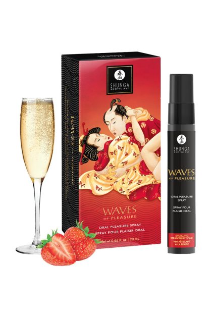 Waves of pleasure - Spray pour plaisir oral - Vin pétillant à la fraise