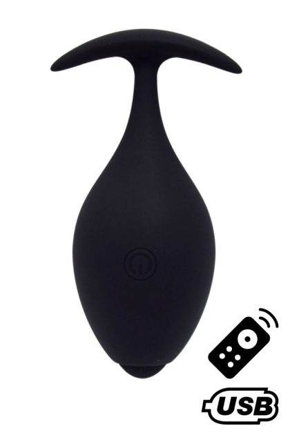 BABA, Plug vibrant anal noir USB, avec télécommande