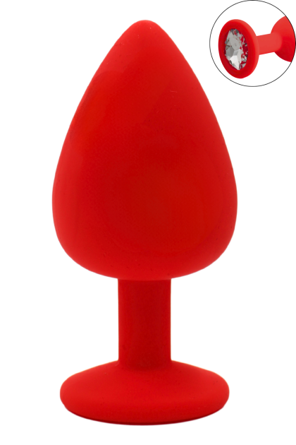 Plug rouge bijou cristal Large CHERRY