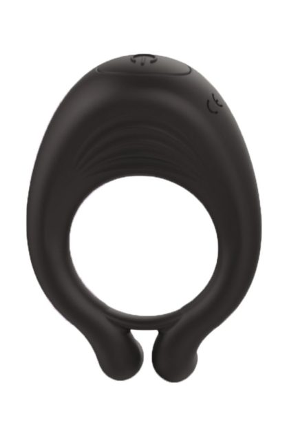 OCTAVE, Cockring Noir dans un silicone médical doux avec 1 mode de vibration
