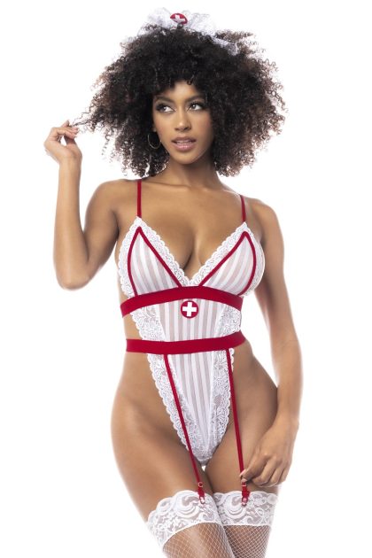 Costume infirmière avec body et serre-tête