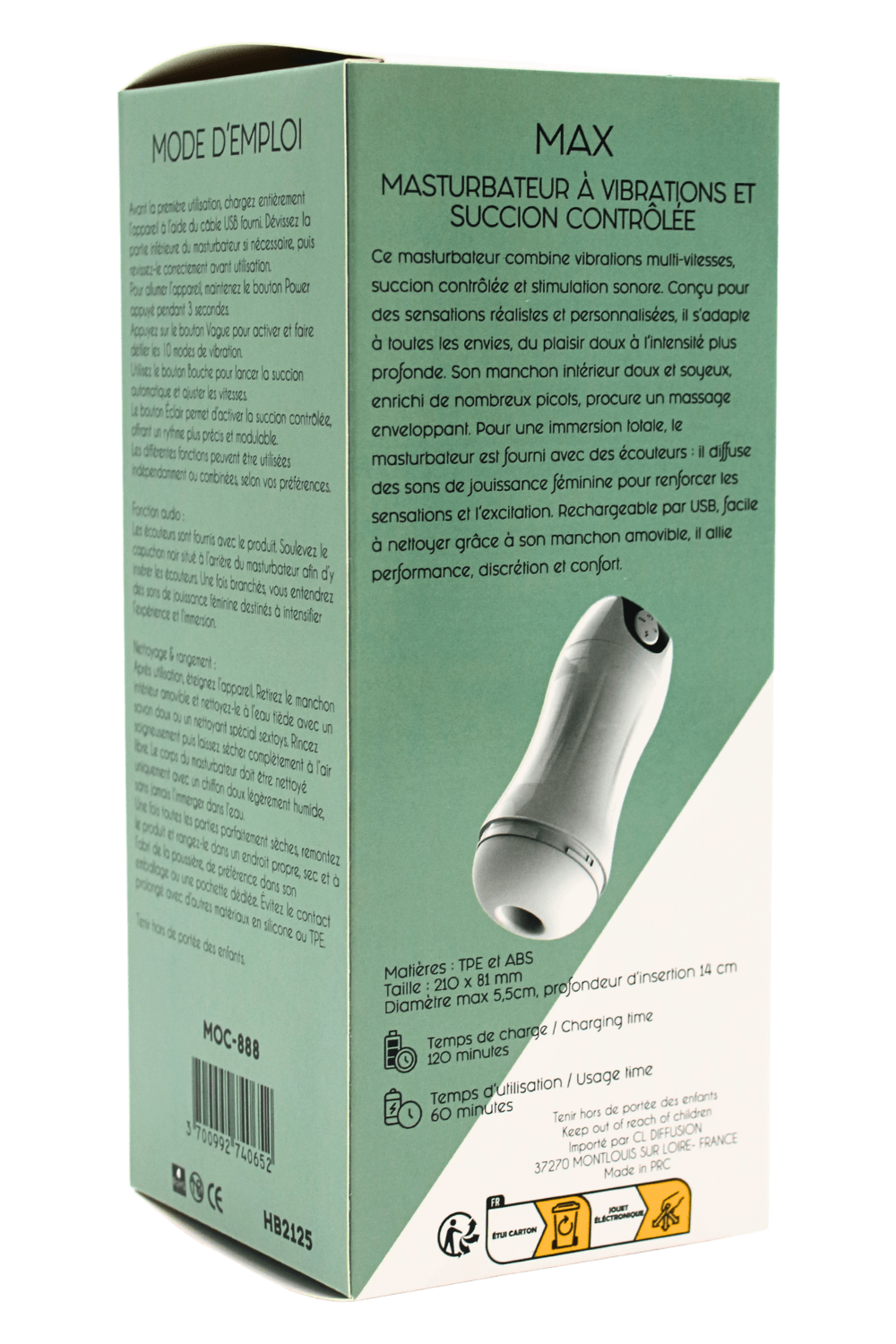 MAX ? Masturbateur à Vibrations Succion Contrôlée USB – Image 5